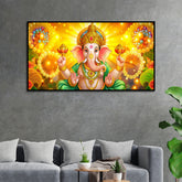 Artistic Vintage Ganpati Canvas – Decorative Indian Art